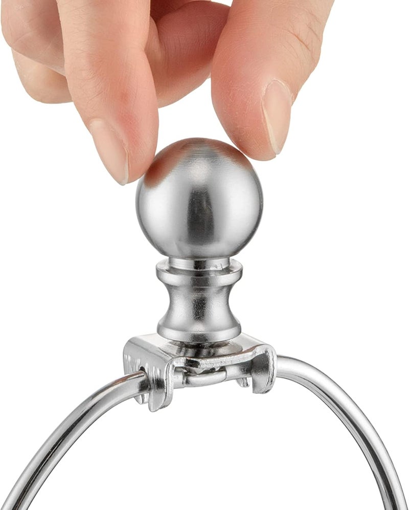 Qc Silver Finials for Lamps - 2 Pack, Lamp Shade Toppers Screw On Cap, Decorative LampShades Top Knob, LampShade Nut, Solid Metal Lamp Finial for Table and Floor Lamps, Lamp Accessories and Parts - Image 5